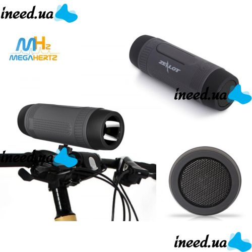 Bicycle Waterproof Bluetooth Speaker with Flashlight Zealot S1 Handlebar Mount with Power Bank