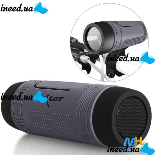 Bicycle Waterproof Bluetooth Speaker with Flashlight Zealot S1 Handlebar Mount with Power Bank
