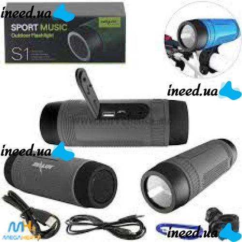 Bicycle Waterproof Bluetooth Speaker with Flashlight Zealot S1 Handlebar Mount with Power Bank
