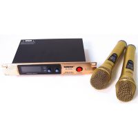 Ручний бездротовий радіомікрофон Shure Sh-300g, професійна радіо система база з двома бездротовими Мік