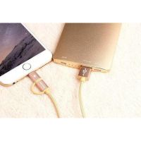Кабель, шнур Awei CL-930C 2 в 1 Lightning і Micro USB, рожевий