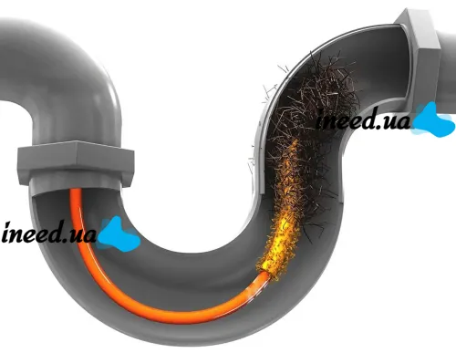 Прибор для прочистки труб канализации The Drain Weasel Plus 360 Easy Spin, Инструмент гибкий трос для чистки засоров 360 Easy Spin до 50 см 2 шт