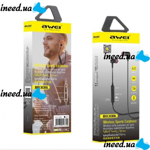 Бездротові Bluetooth навушники Awei B930bl Black, чорні