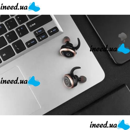 Wireless Bluetooth Headphones Awei T1 Twins Earphones Black, Black
