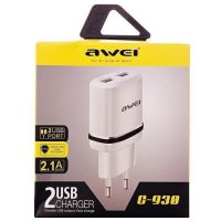 Awei C-930 USB Network Adapter for 2 USB 5V, 2.1A from 220V network