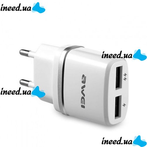 Awei C-930 USB Network Adapter for 2 USB 5V, 2.1A from 220V network