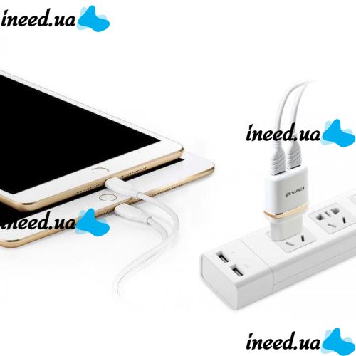 Awei C-930 USB Network Adapter for 2 USB 5V, 2.1A from 220V network
