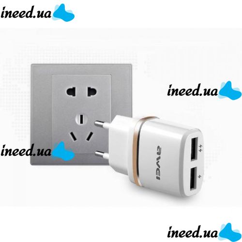 Awei C-930 USB Network Adapter for 2 USB 5V, 2.1A from 220V network