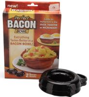 Набір форм для випічки запікання бекону 2шт Perfect Bacon Bowl їстівна тарілка, Форма для приготування їстівної тарілки з бекону Чорна