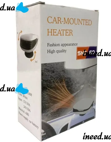 Обертовий автомобільний обігрівач 2 в 1 Car Heater SWK-1008 12V, тепловентилятор LY-395 для салону і лобового скла машини від прикурювача