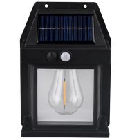 Уличный настенный светильник COBA Solar Wall Lamp HW-666-1W на солнечной батарее, Аккумуляторная фасадная лампа с датчиком движения KT-666