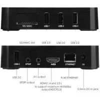 Smart TV Set-top Box with Ultra MXQ PRO 4K 2GB/16GB Remote Control, Android 7.1 Media Player, Digital TV Set-top Box with Built-in WiFi Module Black