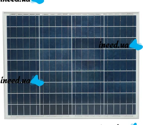 Універсальна полікристалічна сонячна панель Solar board Komaes 100w 18V 121x59x2. 5 см, Сонячна батарея KM(P)100 для зарядки від сонця Чорна