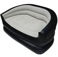 Надувной двухместный диван кресло Avenli 98139 Inflatable Sofa до 200 кг для отдыха, Флокированный пуфик кровать XL-1134 138х87х71 см для дома