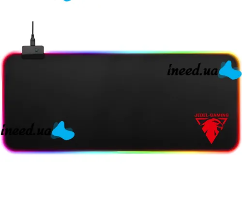 Gaming computer mouse pad Jedel MP-02 30x80 cm gaming surface with RGB backlight for PC and laptop computer mouse from USB XL-1747