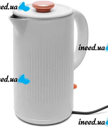 Электрический дисковый чайник Bitek BT-7848W на 2 л 1500W настольный кухонный электрочайник Битек BT7848W с автоотключением и поворотом на 360° Белый