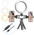 Кільцева USB LED лампа Bracket Fill Light Live K315 16см 6 " зі штативом і двома власниками настільна світлодіодна Multi-Position Ring Broadcasting