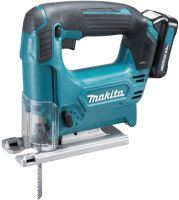 Аккумуляторный электролобзик Makita JV101DZ 12V 2AH для фигурной резки дерева с 2 аккумуляторами, Беспроводной электрический лобзик Макита в кейсе