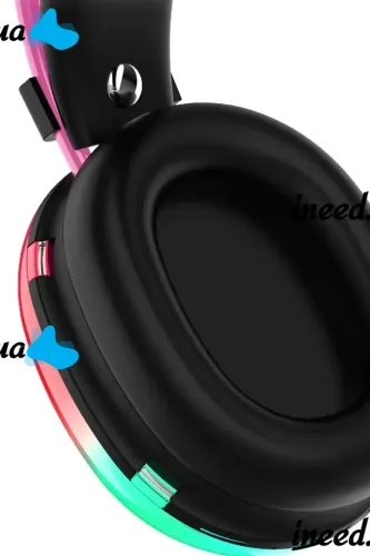 Welike WK-30 RGB RGB Backlit Bluetooth Wireless Headphones Full Size Bluetooth Stereo Headphones with AUX Port for Computer and Laptop