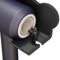 Настенный держатель полка Storage Shelf QJ-996 для фена и штекера с отсеком для хранения ванных принадлежностей, Органайзер в ванную на липучке