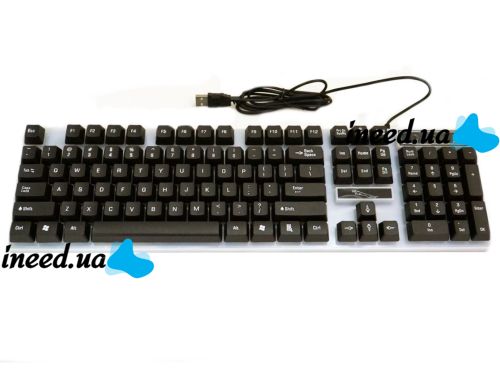 Ігровий набір Gaming ZGB G21B дротова ігрова клавіатура і миша для ПК з RGB світлодіодним підсвічуванням, Комп'ютерний комплект мишка і клавіатура