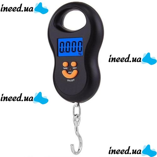 Digital Canter Scale ACS 601 Canter up to 50 kg 603 Domotec MS-50, Handheld Pocket Electronic Scale without change, Electronic Canter Scale Black