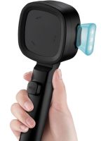 Квадратна насадка високого тиску Water Shower Head RD-3042 4 режими з кнопкою включення для душу, лійка з перемикачем і фільтром Чорна