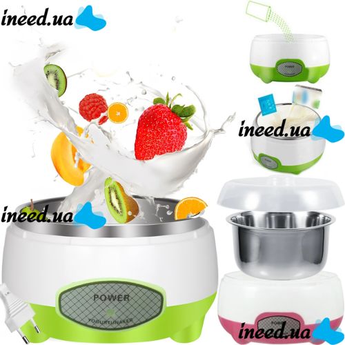 Автоматическая йогуртница Yogurt Maker Machine 15W 1000 мл аппарат для приготовления 7 видов домашнего йогурта, кисломолочных продуктов от сети 1 л
