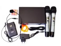 Радіосистема Shure SH-600g3, база, 2 мікрофони, гарнітура бездротова професійна радіосистема з двома мікрофонами і базою