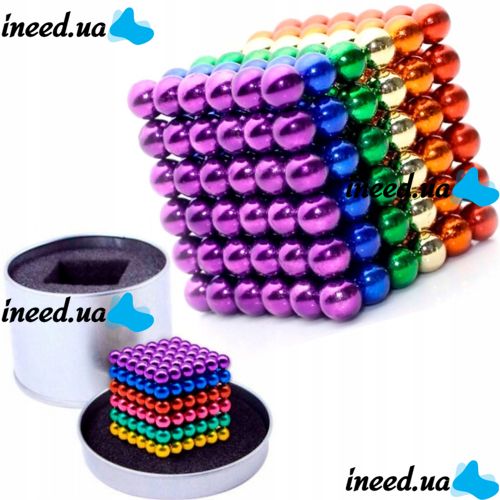Neocube Rainbow Original, Mixed Colors, 216 5mm Beads in a Box