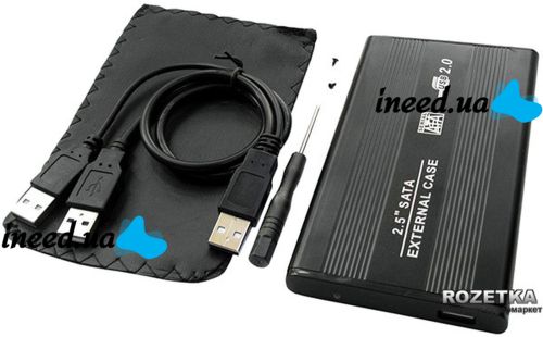 Grand-X U25 External Pocket for 2.5" USB 2.0 SATA HDD External Hard Drive Case