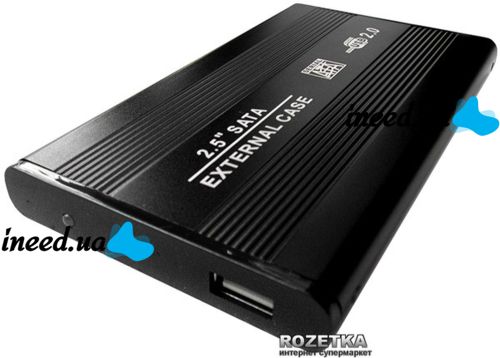 Grand-X U25 External Pocket for 2.5" USB 2.0 SATA HDD External Hard Drive Case