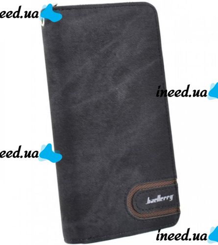 Baellerry Denim S1514 Black Black Men's Clutch Wallet Wallet Wallet Wallet