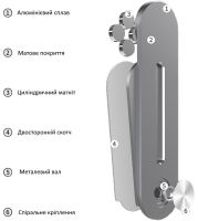 Magnetic Holder for Phone, Tablet for Laptop F11 Bracket Folding Magnetic Mount with Height Adjustment on the side panel of the laptop F-11