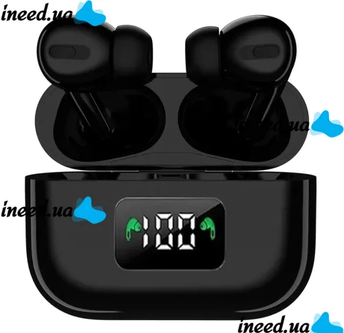 TWS AirPro i58 Bluetooth V5.0 Wireless Headphones in a Case, Vacuum USB Headphones-Headset with Noise Cancellation and Microphone Bluetooth with Case Black