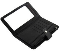 Жіночий гаманець клатч Baellerry Miracle JC224 Black з відділенням для телефону на кнопці, жіноче портмоне на 17 відділень для купюр і монет Чорний