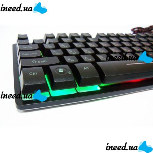 USB дротова комп'ютерна клавіатура UKC ZYG-800 з підсвічуванням