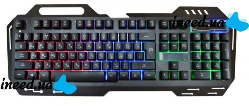 USB провідна комп'ютерна клавіатура Kronos KW - 900 з підсвічуванням Black