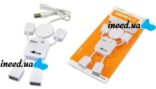 USB хаб Чоловічок Hi-Speed на 4 порти розгалужувач