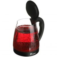 Domotec MS-8210 Black 2200W 2.2L Glass electric kettle, electric kettle with RGB color Backlight
