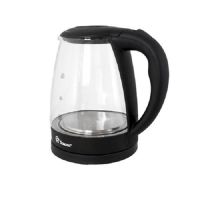 Domotec MS-8210 Black 2200W 2.2L Glass electric kettle, electric kettle with RGB color Backlight
