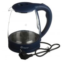 Domotec MS-8211 Blue 2200W 2.2L Glass electric kettle, electric kettle with RGB color backlight