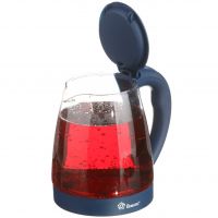 Domotec MS-8211 Blue 2200W 2.2L Glass electric kettle, electric kettle with RGB color backlight