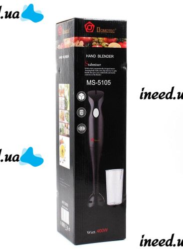 Domotec MS-5105 400W Manual Immersion Blender with Measuring Cup