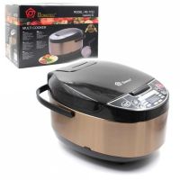 Domotec MS-7723 900W Gold Steel Slow Cooker with 5 liter deep fryer 11 programs