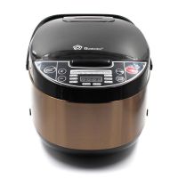 Domotec MS-7723 900W Gold Steel Slow Cooker with 5 liter deep fryer 11 programs
