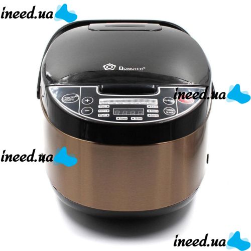 Domotec MS-7723 900W Gold Steel Slow Cooker with 5 liter deep fryer 11 programs