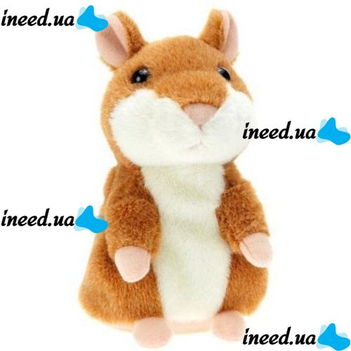 Інтерактивна іграшка говорить хом'як Woody O'time WT0502 Brown, повторює слова коричневий