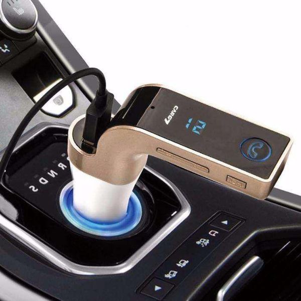 Car FM Modulator Protech Car G7 Black FM Transmitter with Bluetooth