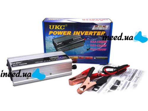 Автомобільний перетворювач напруги UKC SAA - 1500W 12V-230V 1500W авто інвертор в коробці